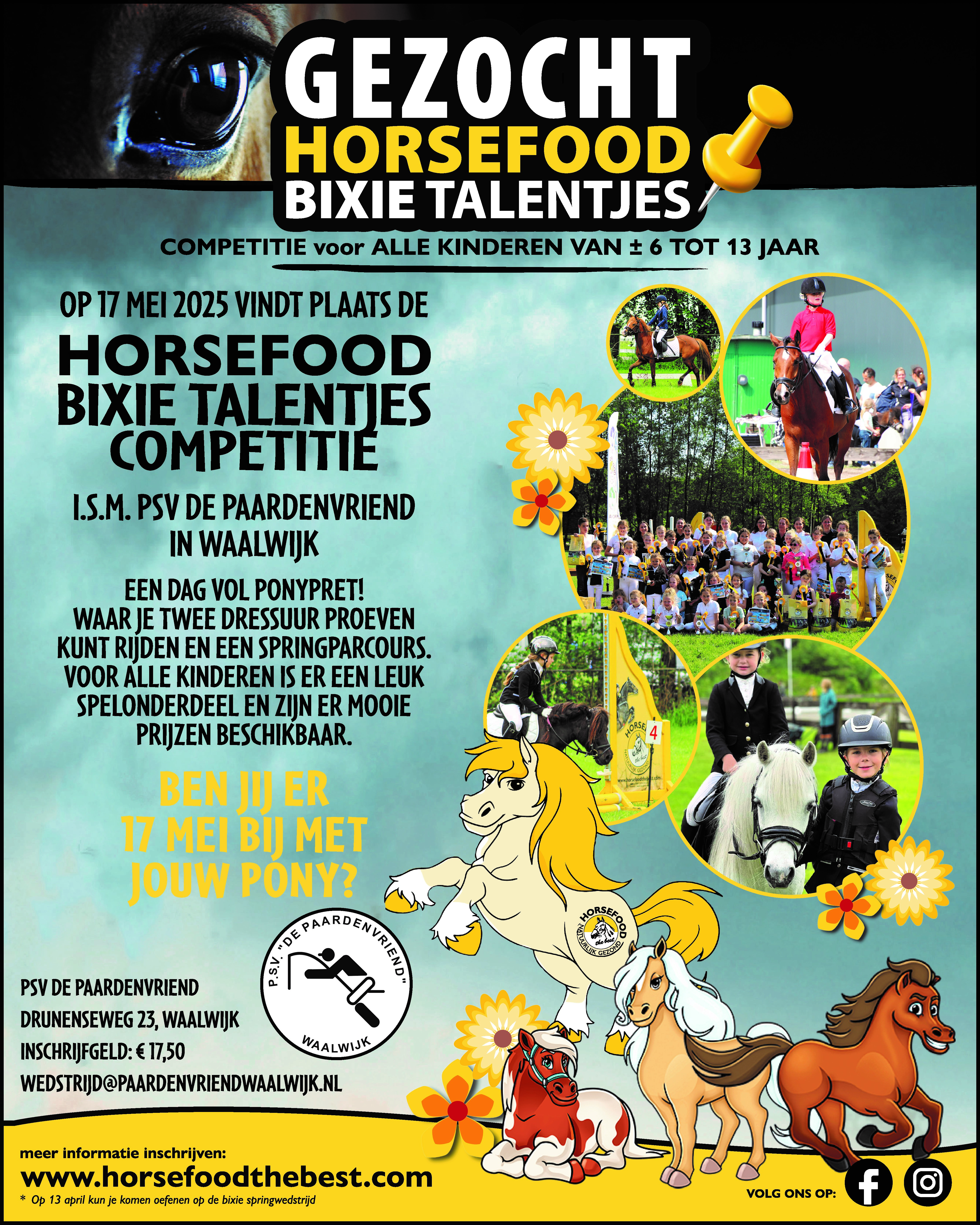 Flyer Horsefood Bixie Talentjes 2025